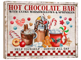 Tableau en bois Christmas Hot Chocolate Bar - Belle Creatif