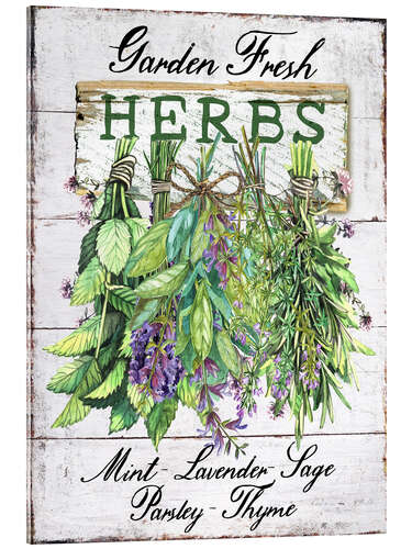 Acrylic print Garden Fresh Herbs