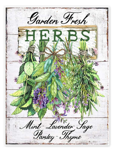 Poster Garden Fresh Herbs