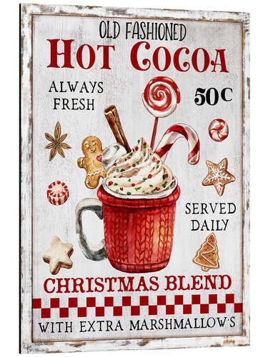 Obraz na aluminium Old Fashioned Hot Cocoa
