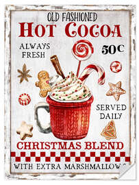 Selvklæbende plakat Old Fashioned Hot Cocoa
