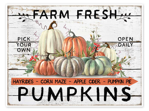 Poster Farm Fresh Pumpkin