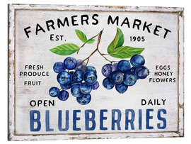 Aluminium print Farmer's Market Blueberries