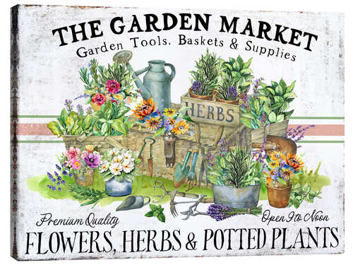 Canvas print Garden Market Potted Plants