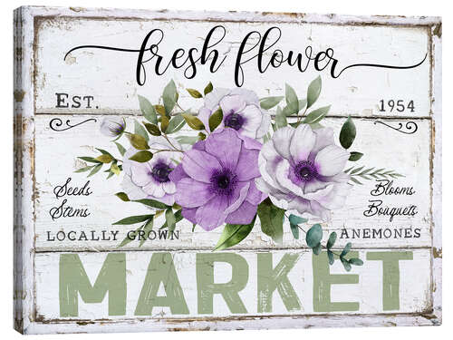 Stampa su tela Fresh Flower Market Anemone
