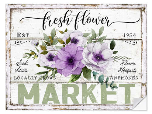 Sticker mural Fresh Flower Market Anemone
