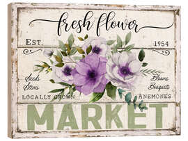 Holzbild Fresh Flower Market Anemone - Belle Creatif