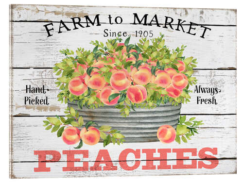 Tableau en verre acrylique Farm to Market Peaches