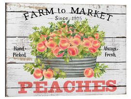 Tableau en aluminium Farm to Market Peaches