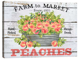 Canvas print Farm to Market Peaches