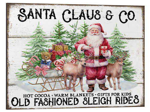 Obraz na aluminium Christmas Sleigh Rides with Santa