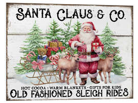 Quadro em PVC Christmas Sleigh Rides with Santa - Belle Creatif