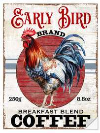 Naklejka na ścianę Early Bird Coffee - Belle Creatif