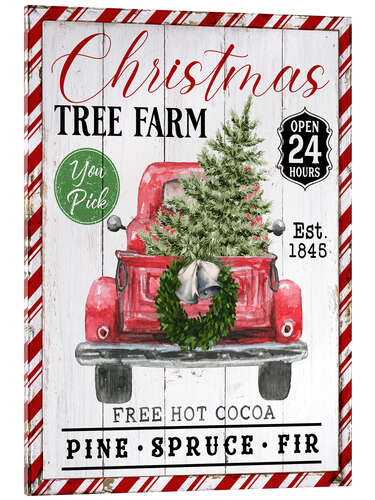Akryylilasitaulu Christmas Tree Farm Truck