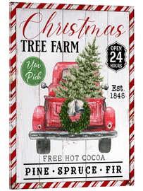 Cuadro de metacrilato Christmas Tree Farm Truck - Belle Creatif