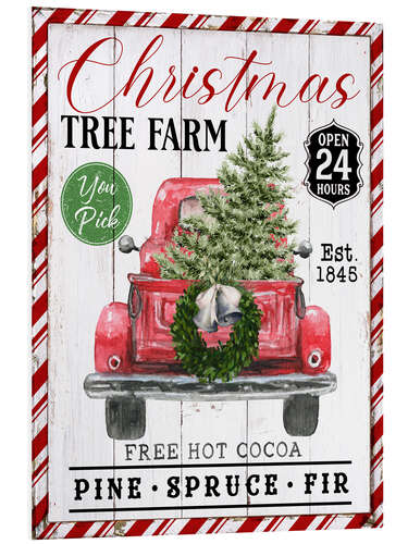 Foam board print Christmas Tree Farm Truck