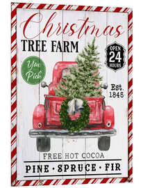 Foam board print Christmas Tree Farm Truck