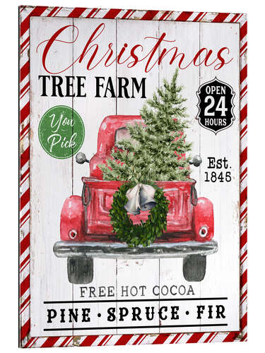 Stampa su plexi-alluminio Christmas Tree Farm Truck