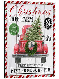 Magnettafel Christmas Tree Farm Truck
