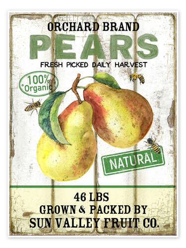 Poster Orchard Fresh Pears