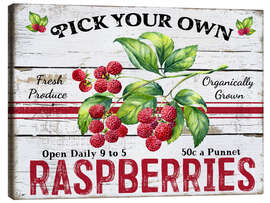 Canvas print Pick Your Own Raspberries