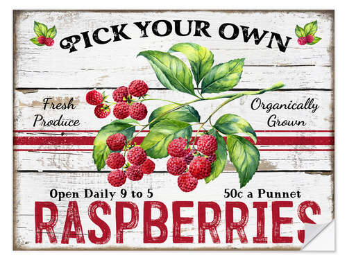Adesivo murale Pick Your Own Raspberries