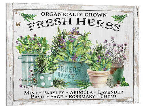 PVC print Organic Fresh Herb Pots