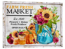 Hartschaumbild Fresh Farm Market Fall - Belle Creatif