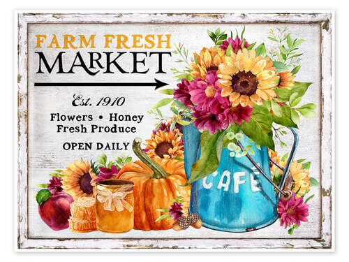 Poster Fresh Farm Market Fall