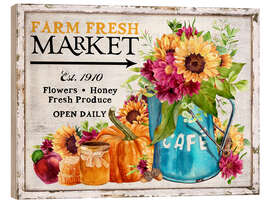 Quadro de madeira Fresh Farm Market Fall - Belle Creatif