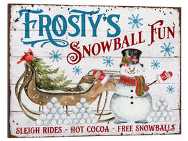 Obraz na aluminium Frosty's Snowball Fun - Belle Creatif