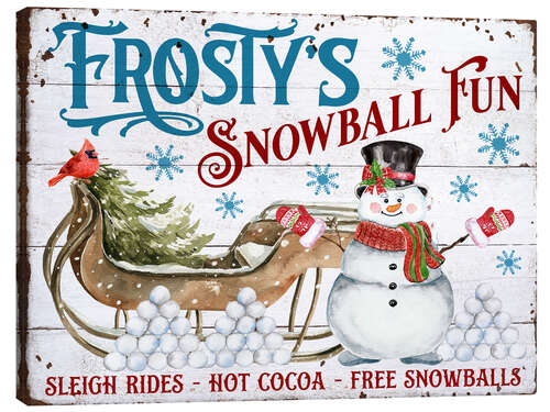 Canvas print Frosty's Snowball Fun