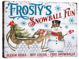 Canvas print Frosty's Snowball Fun - Belle Creatif
