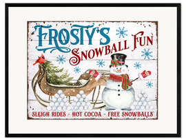 Gerahmter Kunstdruck Frosty's Snowball Fun