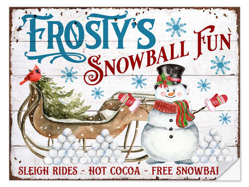 Sticker mural Frosty's Snowball Fun