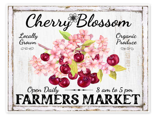 Poster Cherry Blossom Farmer's Market