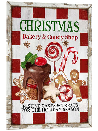 Akryylilasitaulu Christmas Bakery and Candy Shop