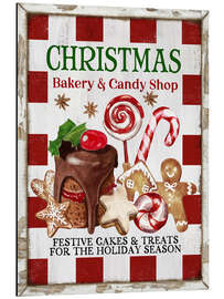 Aluminium print Christmas Bakery and Candy Shop
