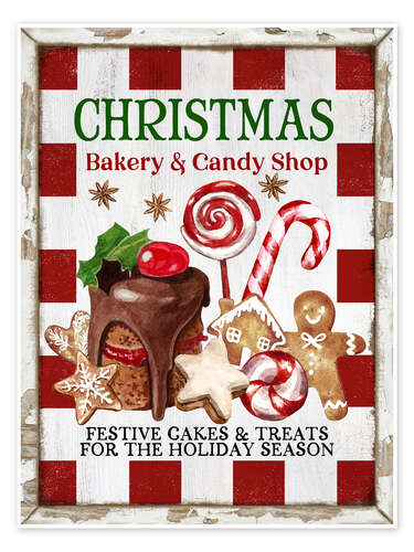 Poster Christmas Bakery and Candy Shop