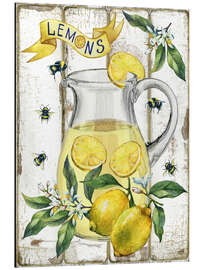 Magnettafel Frische Zitronen und Limo