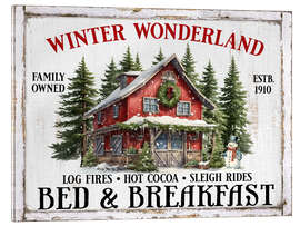 Tableau en verre acrylique Winter Wonderland Bed and Breakfast