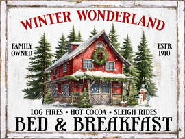Magnettafel Winter Wonderland Bed and Breakfast