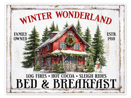 Poster Winter Wonderland Bed and Breakfast