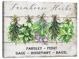 Leinwandbild Farmhouse Herbs - Belle Creatif