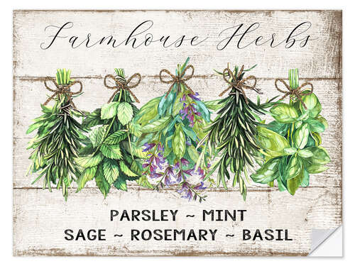 Adesivo murale Farmhouse Herbs