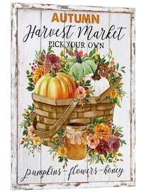 Tableau en PVC Autumn Harvest Market - Pumpkin Basket