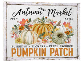 Hartschaumbild Autumn Market Pumpkin Patch