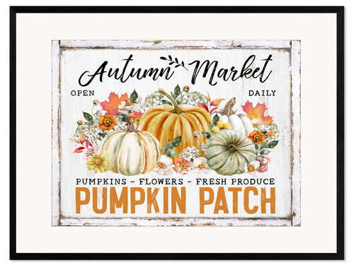 Framed art print Autumn Market Pumpkin Patch