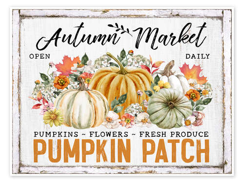 Poster Autumn Market Pumpkin Patch