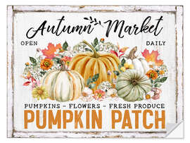 Adesivo murale Autumn Market Pumpkin Patch